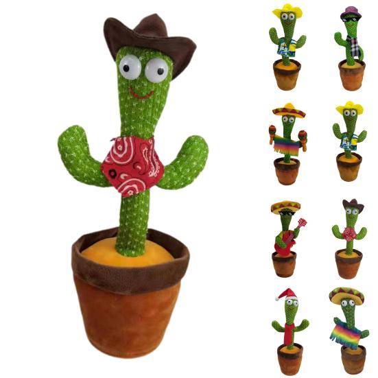 Creative Dancing Plush Toy Cactus Cultivate Interest Funny Singing Dancing Cactus Plush Toys    