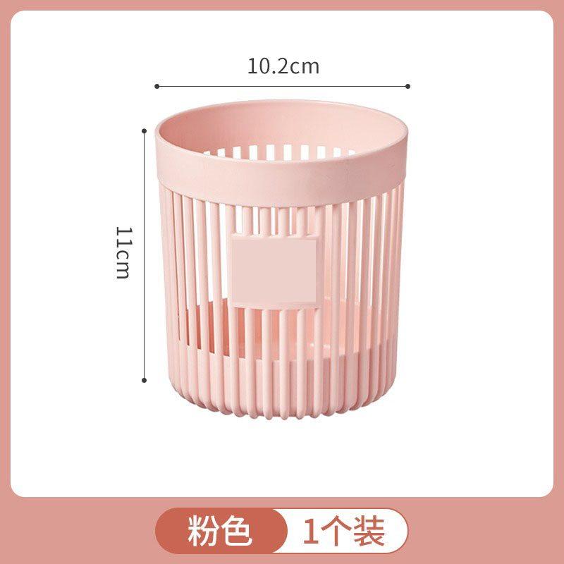 

1pcs Desktop storage box, high aesthetic office pen holder, household striped cosmetics brush, dressing table storage