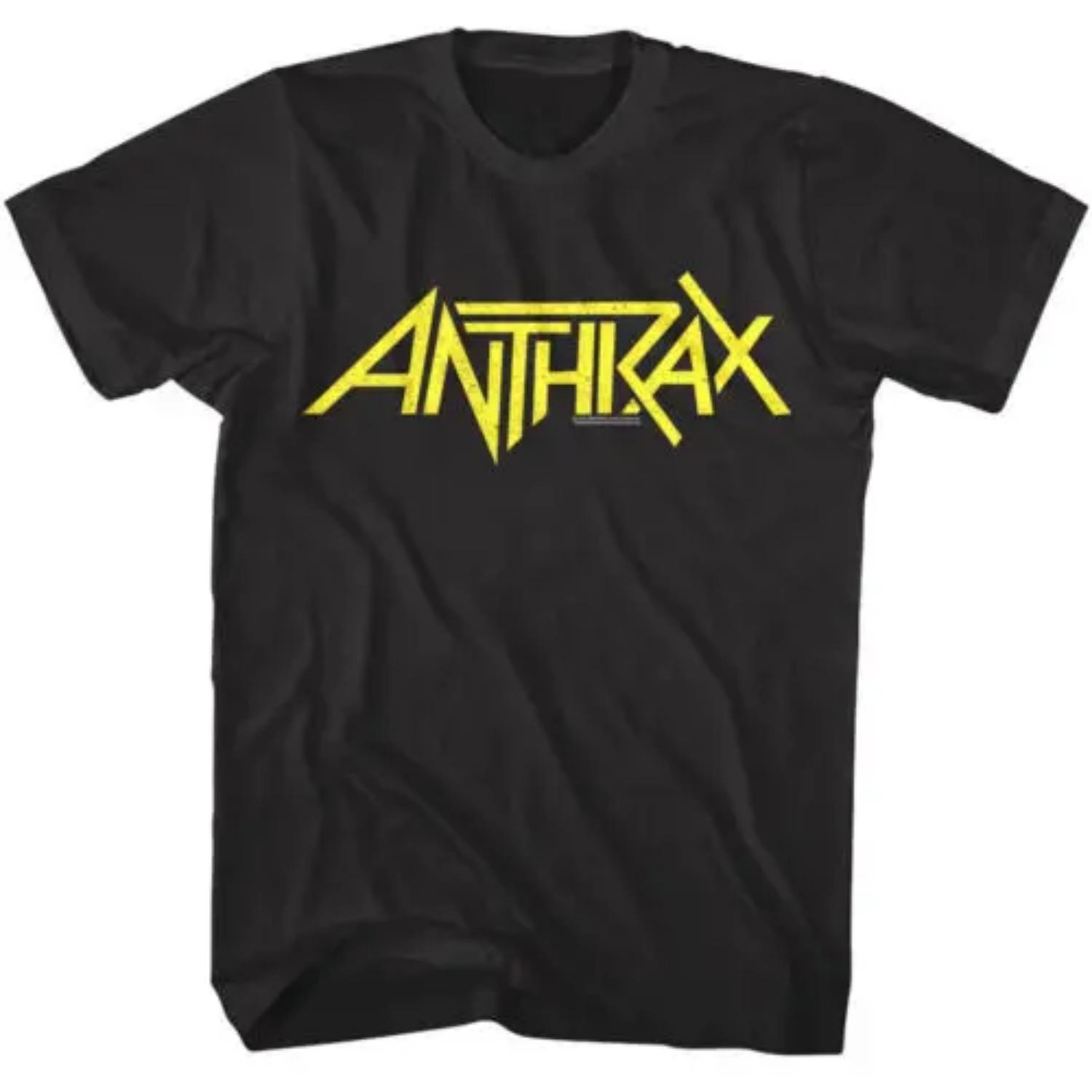 Anthrax Band Logo Men s T-Shirt Thrash Heavy Metal Album Concert Tour Merch S чёрный