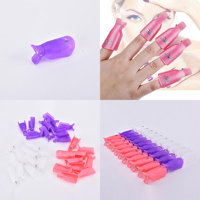 Plastic Nail Soak Off Uv Gel Art Polish Remover Wrap Gelish Clip Cap