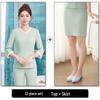 Women's Spring/Summer Thin Style Salon & Spa Uniform Set for Massage Technicians
