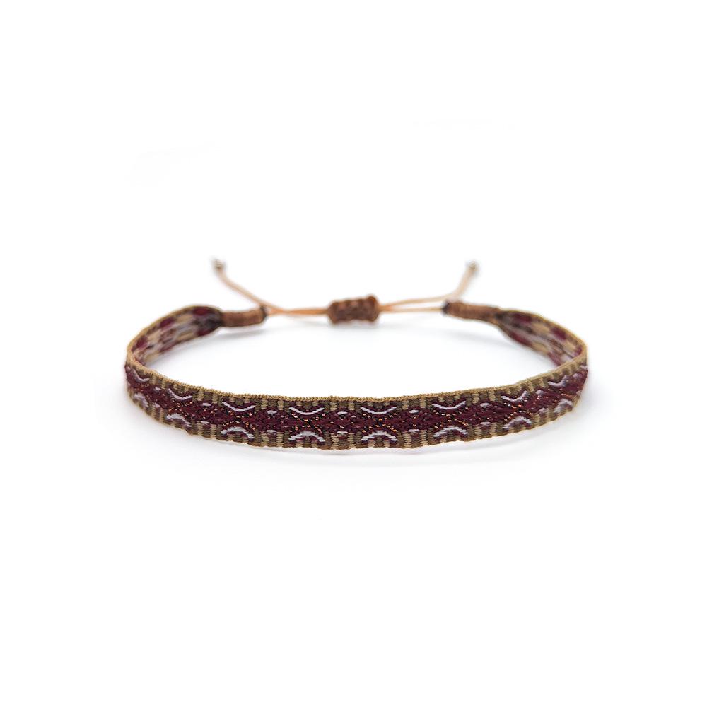 Colombian Ethnic Handmade Woven Pattern Bracelet - Retro Style for Girls