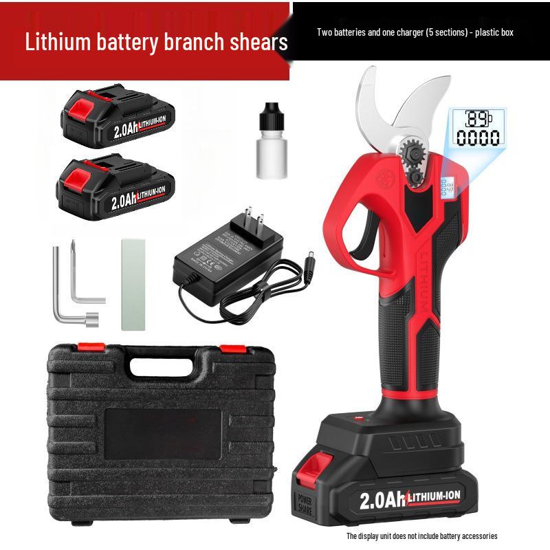 Brushless Electric Handheld Pruning Shears with Lithium Battery and Digital Display