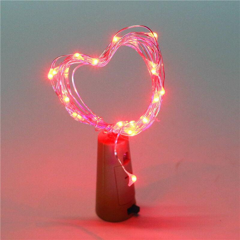 1m 2m 3m Wine Bottle Lights For Fairy String Battery Corker Outdoor Decor Wire Christmas Shaped Garland Party Festival Operated