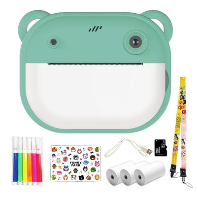 [Full Set Now! Easy! Enjoy] VERTEX Nikome Print Camera NKM-PC01 (Green) 12 Million Pixels SD Card, Thermal Paper, Timer, Zoom Function Included