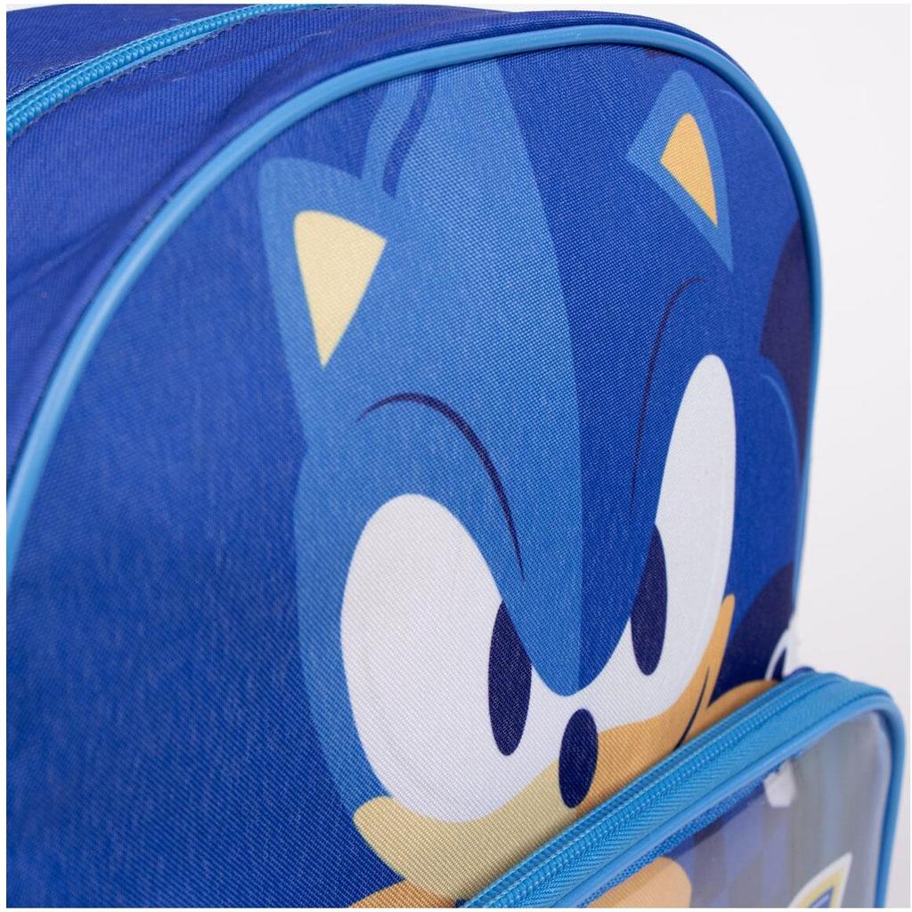 Sonic Kids Backpack with 1 Zipper 30x25x12cm Lightweight Durable School Bag for Boys Girls