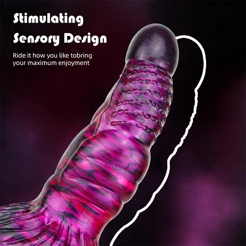 Fließendes Gold Hammer Gemischte Farbe Flüssigsilikon Penis Weibliche Produkte Fake Penis Übergroßer Analplug Erwachsenenprodukte