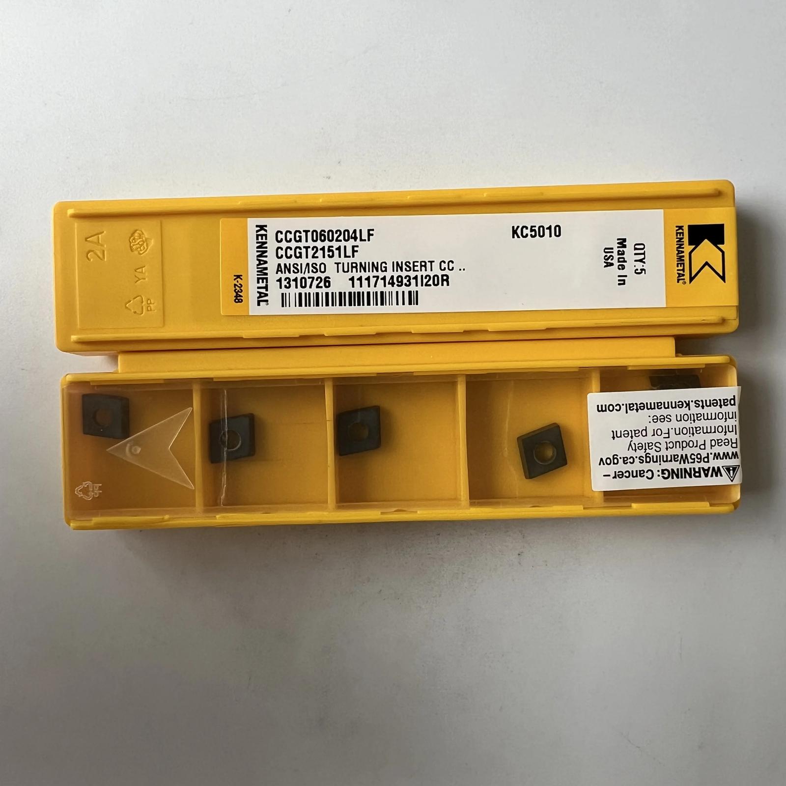 

KENNAMETEL / CCGT060204LF KC5010 / Original carbide blade 10 Pcs