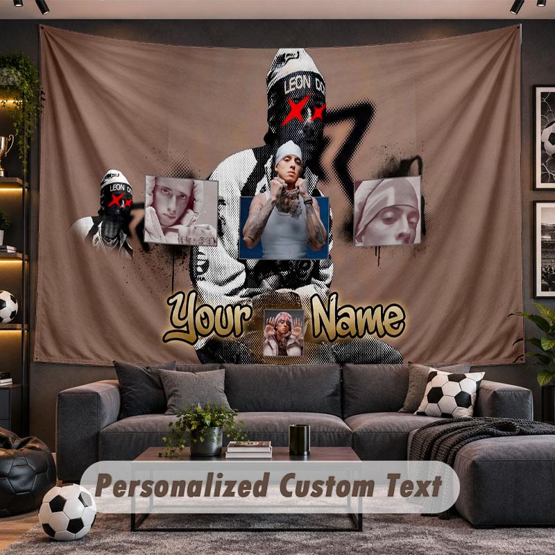 Wall Hanging Tapestry Custom NameCentral Cee Pattern Personalized Printed Fabric Wall Decor