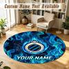 Round Rug Custom NameClub Brugge FC Pattern Non Slip Carpet Home Floor Decor