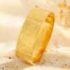 Chinese Style Closed Light Luxury Round Frosted Buddha Light Bracelet Pattern Heritage Jewelry Bracelet