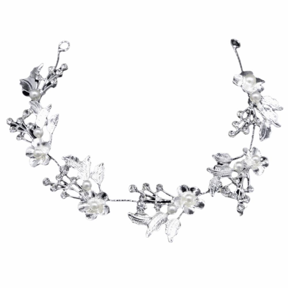 Crystal Crystal Pearl Hair Vine Shiny Wedding Headband Baroque Queen Crown  Wedding Hair Jewelry