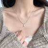 Elegant Water Drop Wave Necklace: Cool, Niche Design for Women with High-End Commute Style and Sophisticated Temperament