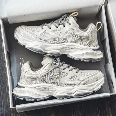 2025 Spring Men's Shoes New Breathable Mesh Shoes Men's Trend Versatile Platform Sports Shoes Casual Shoes Men