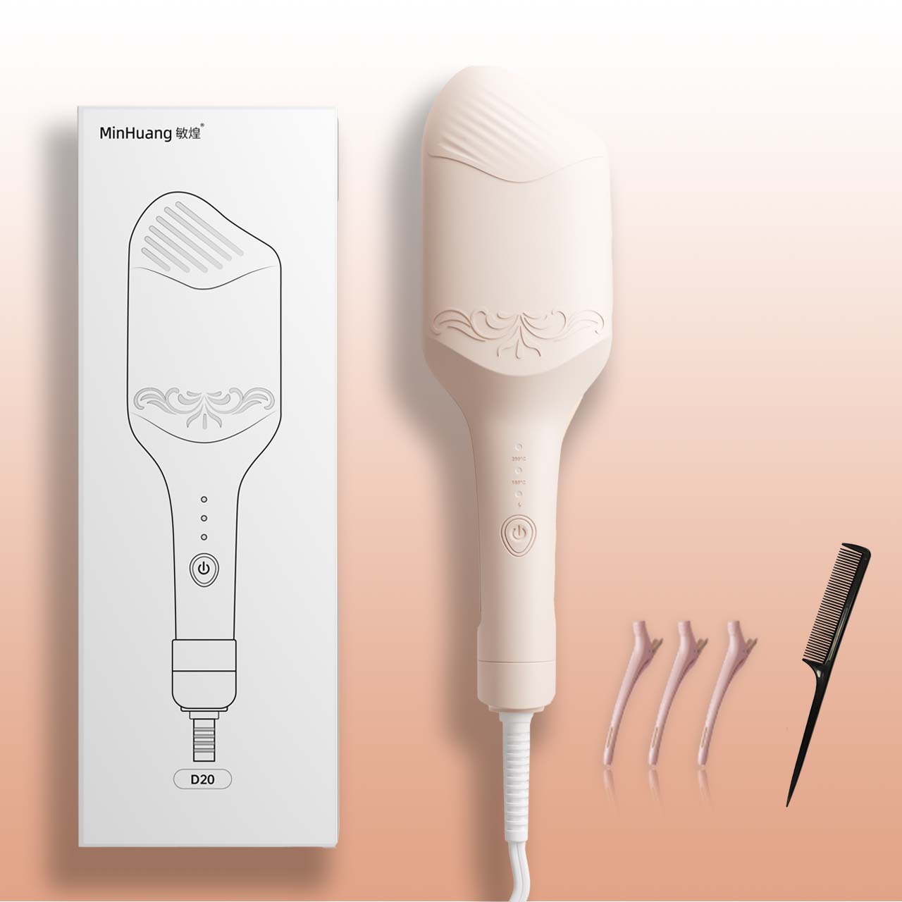 

40Mm Hair Curler Negative Ions Essential Oil Coating Fast Heating Wave Curling Iron For Short Medium Long Hair Salon Styling AU Plug