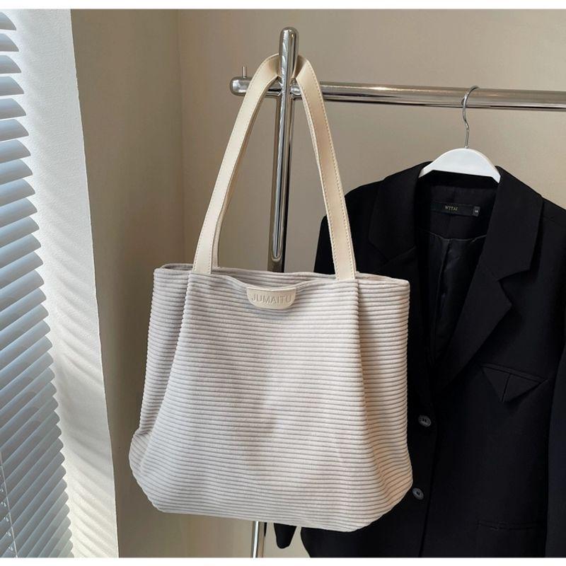 

Женская модная холщовая сумка через плечо - Коллекция весна/лето 2025, Повседневная вместительная сумка-тоут для студентов грязно-белый