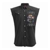 Spiral Direct Unisex Adult Top Dog Back Print Stone Wash Sleeveless Shirt