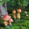 Nordic Style Resin Mini Figurines Set - Gnome Mushroom Frog Terrarium Decor Desktop Garden Ornament