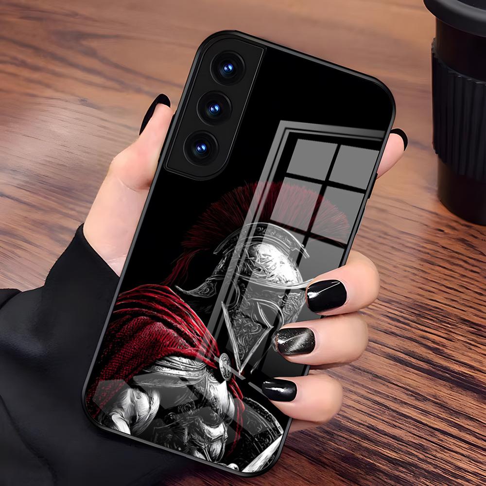 Cool S-Spartan Phone Case For Samsung S26 S25 Plus S20 S20 Plus S22 Ultra S23 FE S21 Plus S21 Ultra Glass Cover