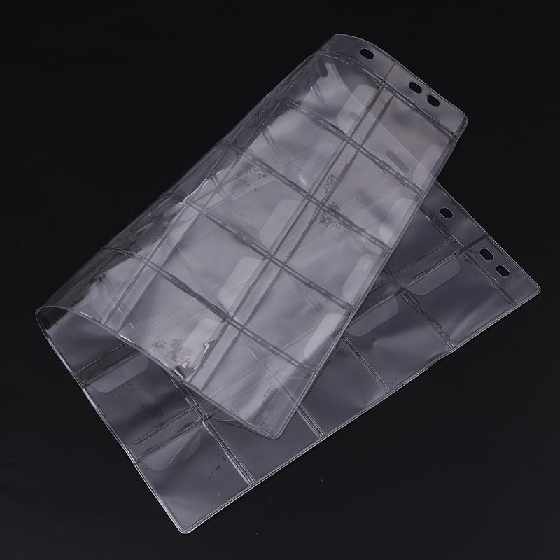 1 Sheet 30 Pockets Plastic Coin Holders Storage Collection Money Album Case