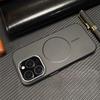 Luxury Carbon Fiber Pattern Magnetic Magsafe Case for iPhone 17 16 15 14 Pro Max 17Air 13 Metal Lens Button Ultra Thin Cover