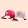 Versatile Child Visor Hats Love Heart Embroidery Snapback Hat Trend Baby Sun Hat  Kids Children