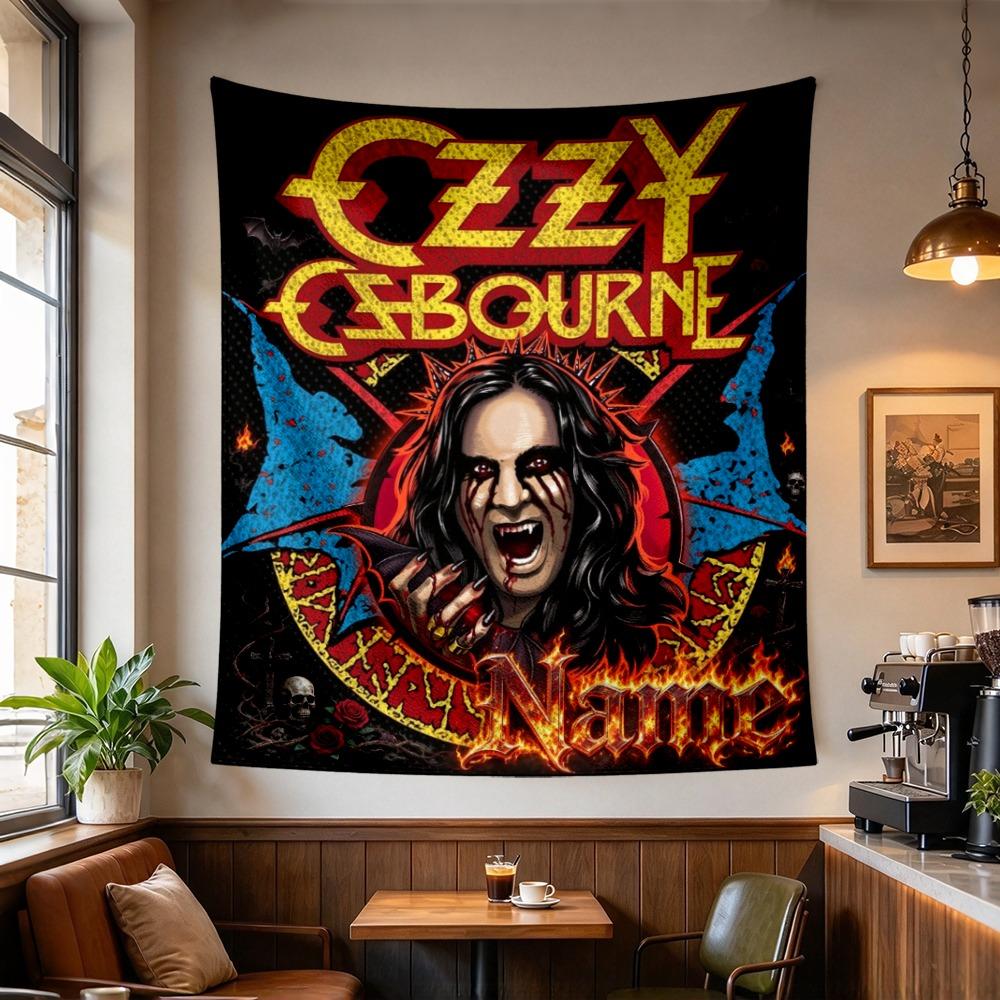 Custom Name Ozzy Osbourne Tapestry Wall Hanging for Bedroom, Living Room & Dorm Decor, Modern Home Wall Art