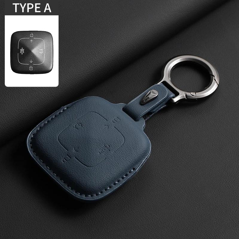 Leather Car Key Cover Accessories For Zeekr 001 009 x Zeekr 001 Remote Fobs Cases Keys Protection Shell