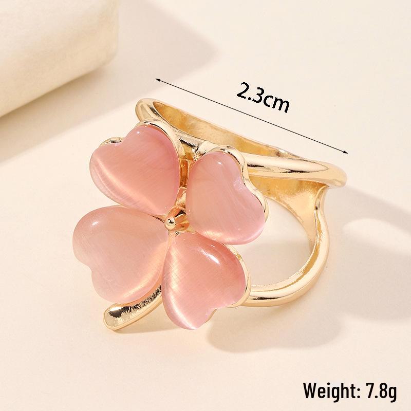 

Пряжка для шарфа из японского кошачьего глаза и четырехлистного клевера из шелка