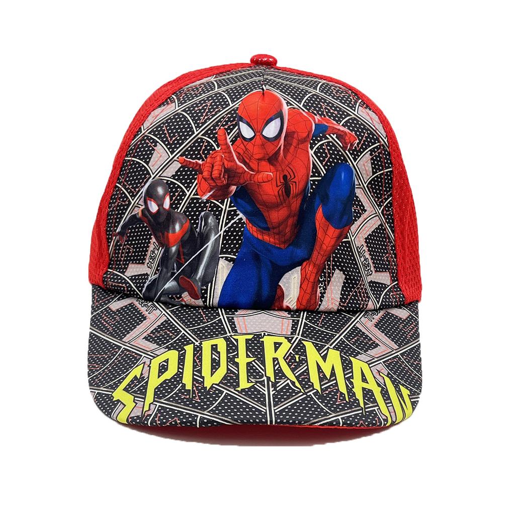 New Spider Cartoon Peripheral Printing Children's Baseball Cap Wide Brim Spring and Summer Cartoon Sun Hat