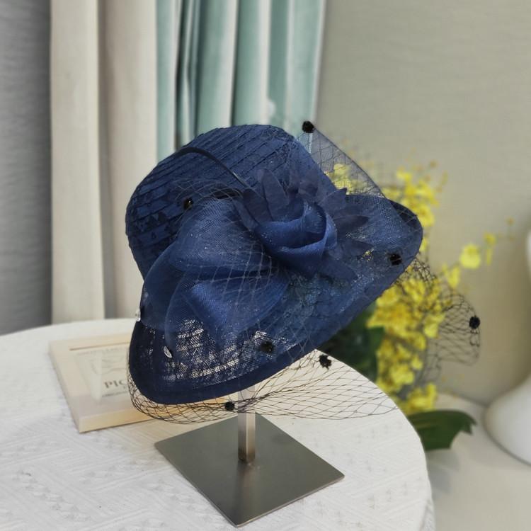 New Women's Summer Curled Mesh Visor Court Retro Elegant Lace Flower Travel Sunscreen Topper Tide