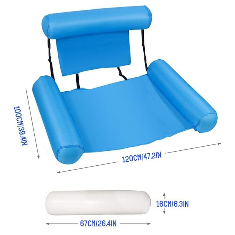 Good-Pool Float Chair, Adult Inflatable Pool Lounger, Foldable Portable Float Seat, Pool Party Summer Water Fun