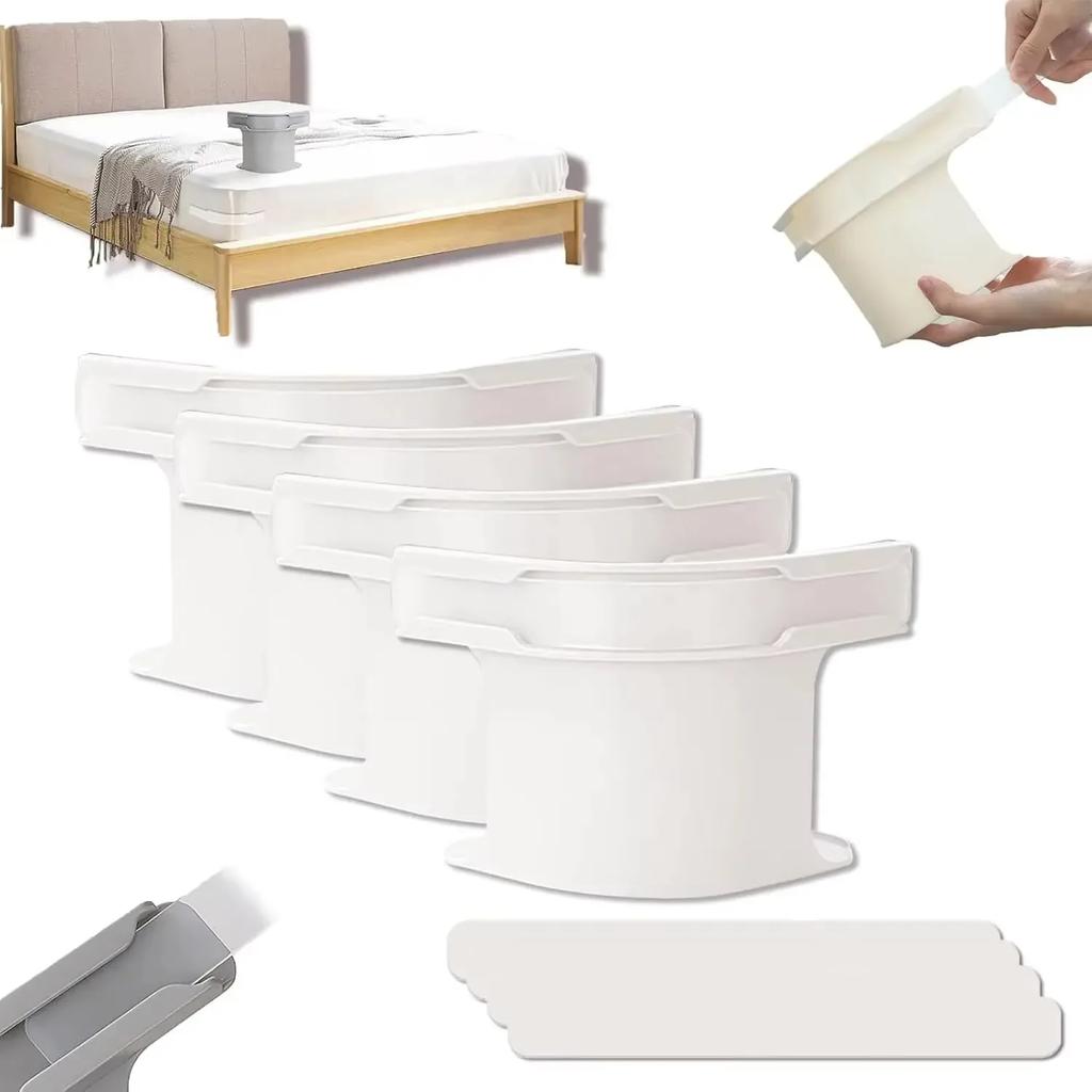 4 Stück strapazierfähige Bettlaken-Eckstraffer-Clips Hochwertige Materialien Langlebige zuverlässige Bettlaken-Greifer für Schutzbezüge Zuhause