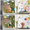 Fensteraufkleber Eierdesign Abnehmbarer Türaufkleber Wanddekoration Frohe Ostern Osterhase Aufkleber Für Kinderzimmer Dekor Ostern