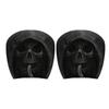 Car Headrest Cover Set with Skull Print Design, Double Sided Polyester Covers and Elastic Firm Hold for Drivers On Road Travel Use