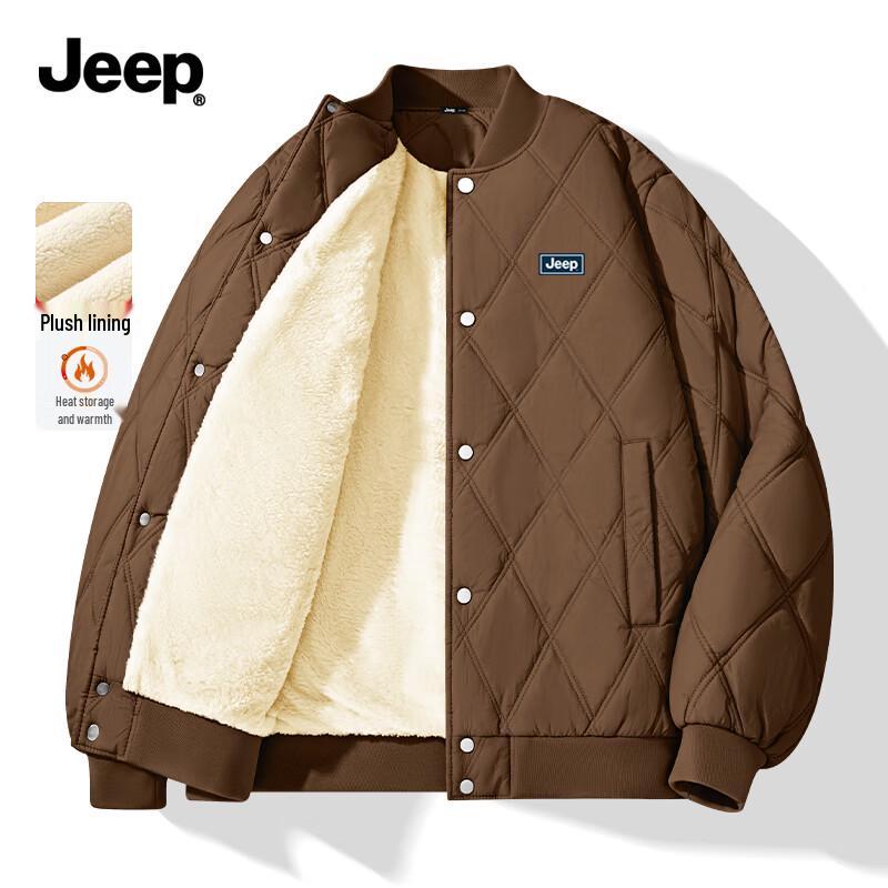 JEEP Men s Winter Padded Baseball Collar Jacket L