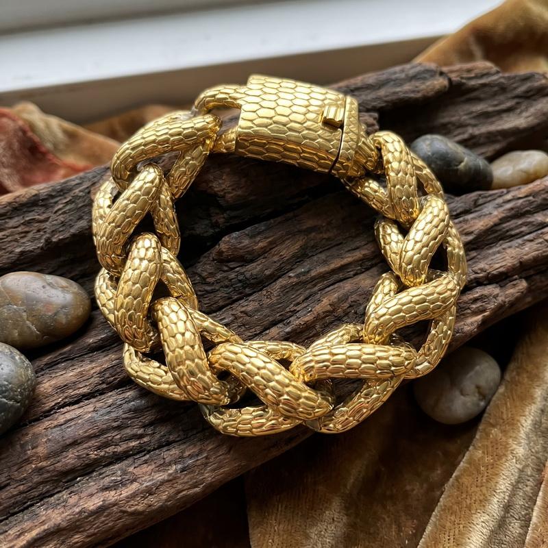 Men's Bracelets 18MM Width Snake Link Cuban Chain Bracelet for Man Punk Rock 316L Stainless Steel Jewelry Male Birthday Gifts
