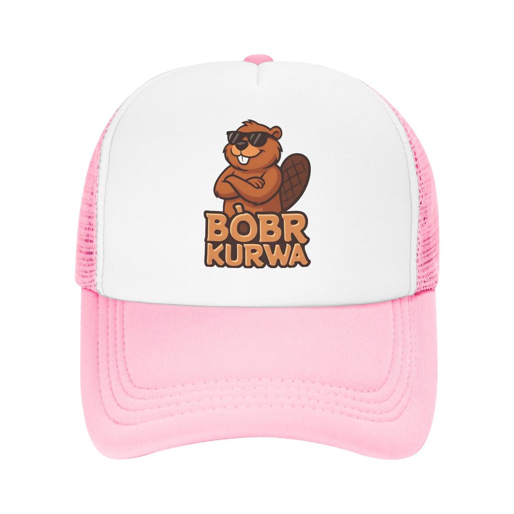 Bóbr Kurwa  Mesh Sun Hats  Unisex Men Design Hip Hop Hats Summer y2k Cute Tennis Skate Sunscreen Baseball Cap