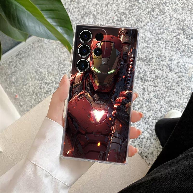 

Marvel Ironman Cool Transparent Case For Samsung Galaxy S26 S25 Ultra S24 S22 S26 Plus S20 S23 S21 S25 FE 5G Clear Silicon Cover Galaxy S22 5G