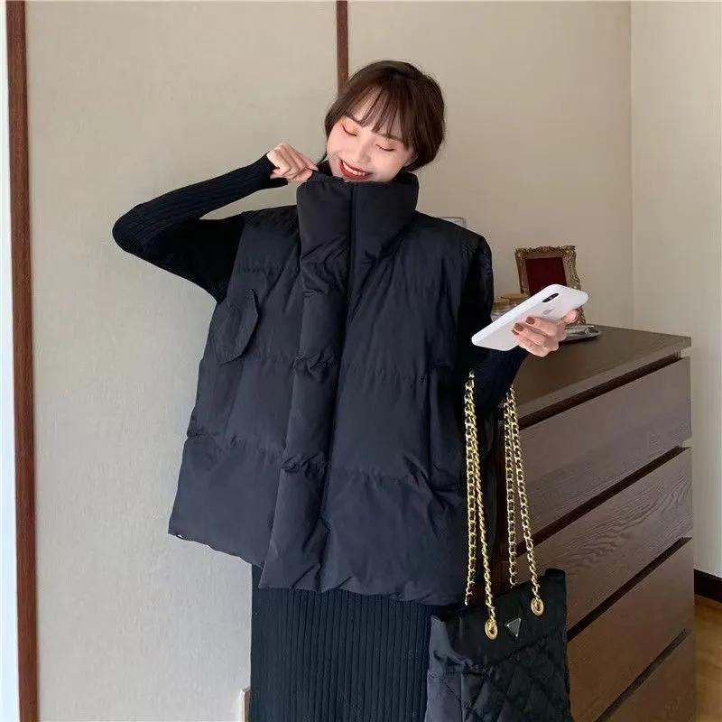 Women's Autumn and Winter Loose Warm Vest Standing Collar Casual Comfortable Jacket