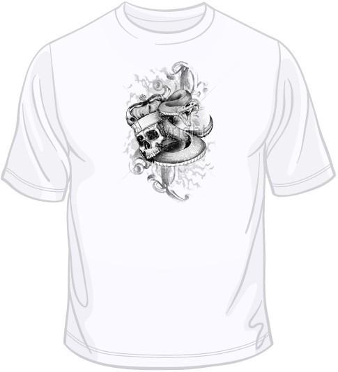 

Skull with Crown & Snake T Shirt You Choose Style, Size, Color Up to 4XL 10040 5XL різнокольоровий