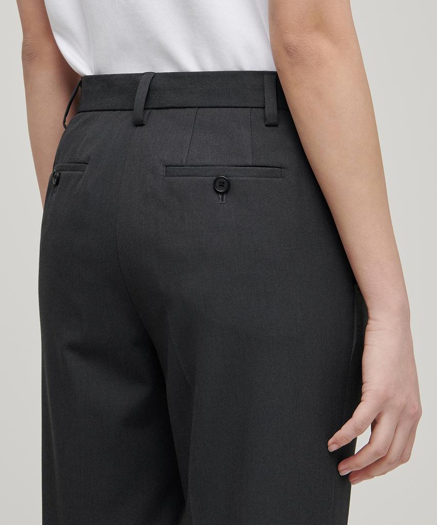 MUSINSA STANDARD WOMAN Women'S Slim Straight Hidden Banding Slacks [Gray]