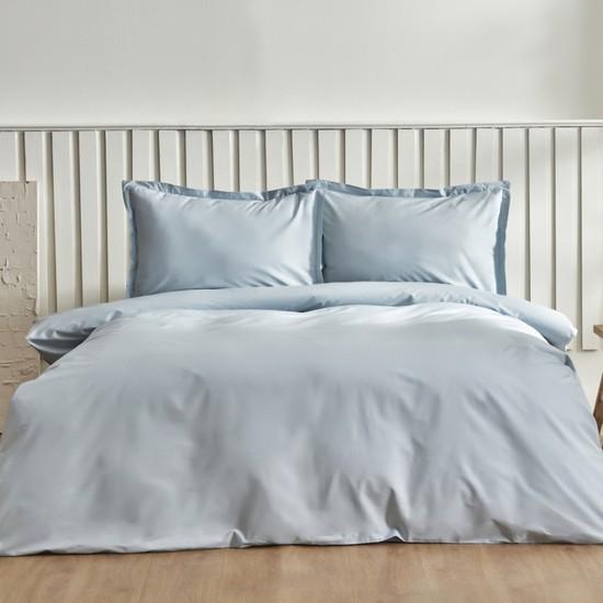 

Двойной пододеяльник в полоску Karaca Home Cool Touch Stripe, синий