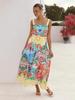 2025 Casual Fashion Linen Spaghetti Strap Maxi Dress