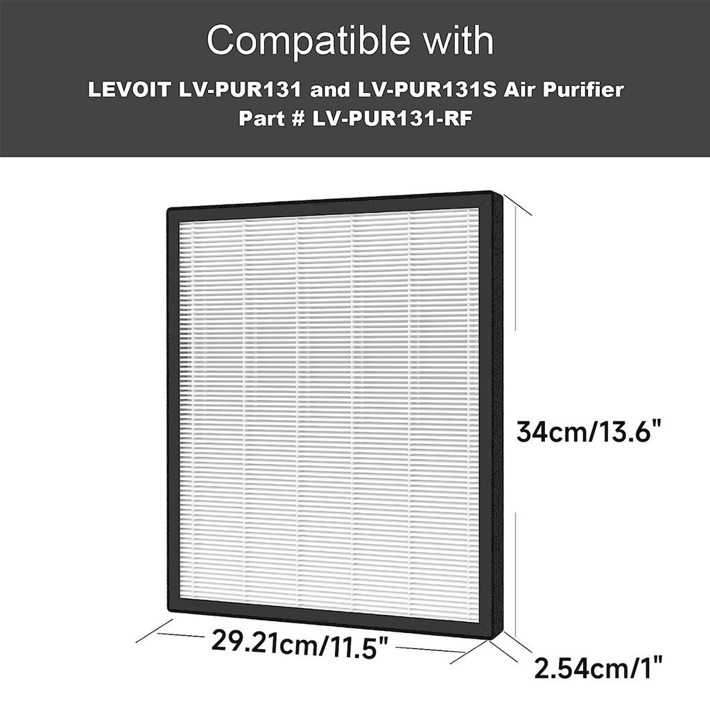 Compatible for LVPUR131S LVPUR131-RF Air Purifier HEPA Filtration Cartridges Activated Carbon Filter Filtration System