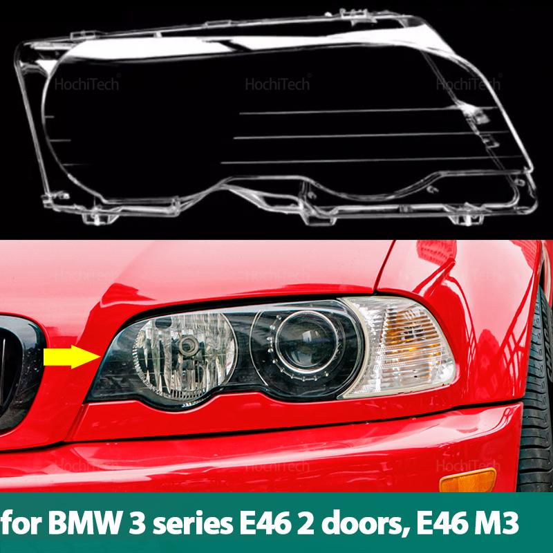 Head Lights Cover for BMW E46 Coupe Convertible 1999-2003 M3 2000-2006 Transparent Housing Headlights Lens Shell Glass Lampcover