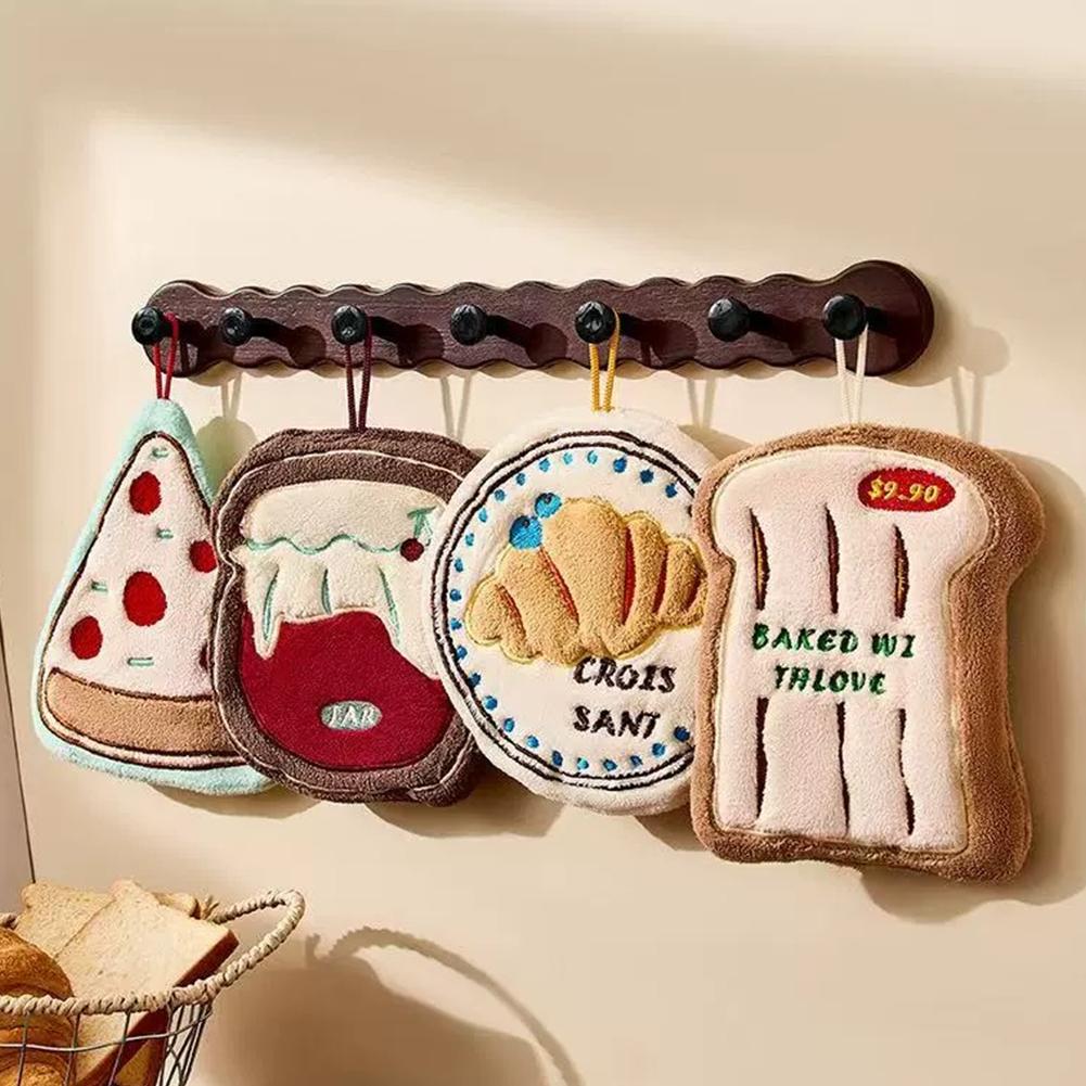 Kitchen Towel Absorbent Design Bathroom Hand Towel Wall Hanging Cloth Thickened Handkerchief Cleaning Cloth
