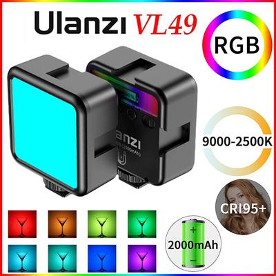 Výplňové světlo VL49RGB Přenosná multifunkční tříhlavá studená bota Plně barevná osvětlovací lampa
