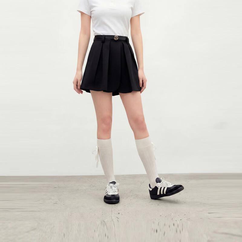 Women s Pleated Casual Skort Shorts L
