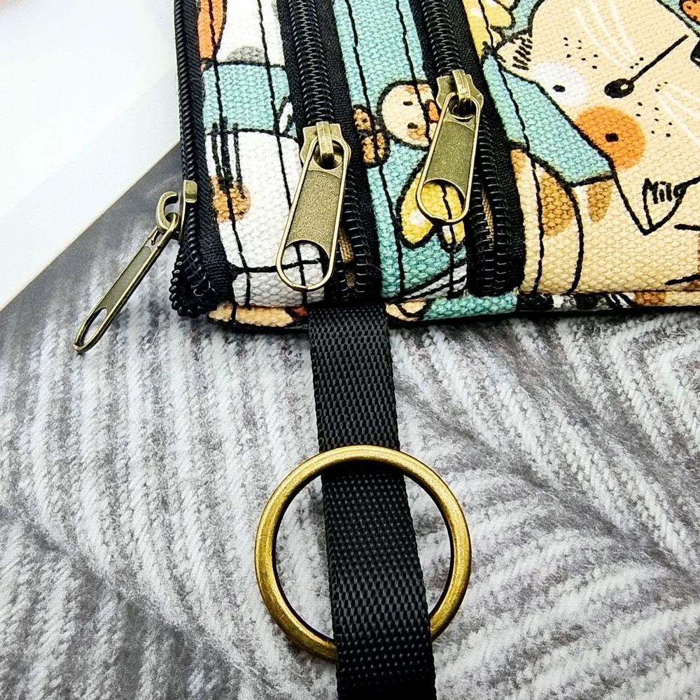 Söt Vattentät Myntpåse Enkel Kort Dragkedja Organizer Multifunktionell Plånbok